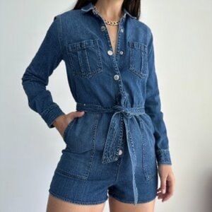 ⭐️ NWT ⭐️ Denim Utility Romper - XS